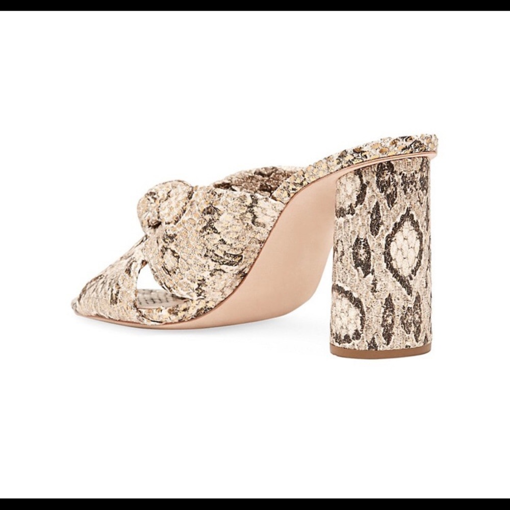 Loeffler Randall coco Knotted snakeskin slide 9 - Picture 2 of 14